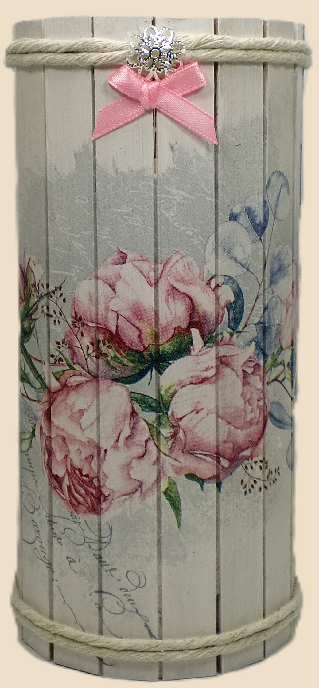 Flaskdekoration  Vinflaska Blomvas